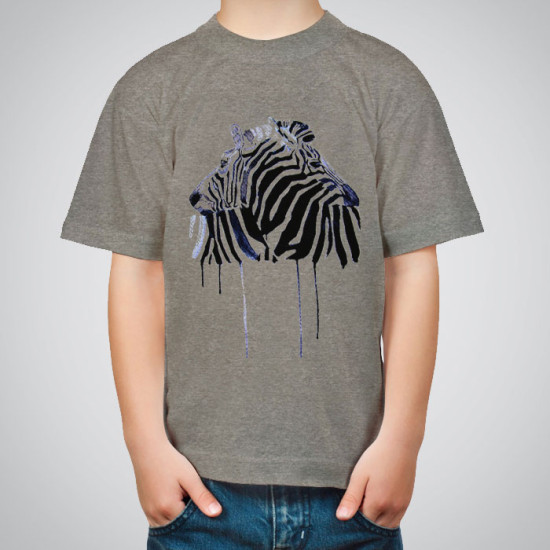 Kids Printed T-Shirts With Zebras Printed T-Shirts