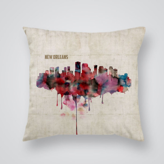 Throw Pillow Cover New Orleans Print throw pillow cover